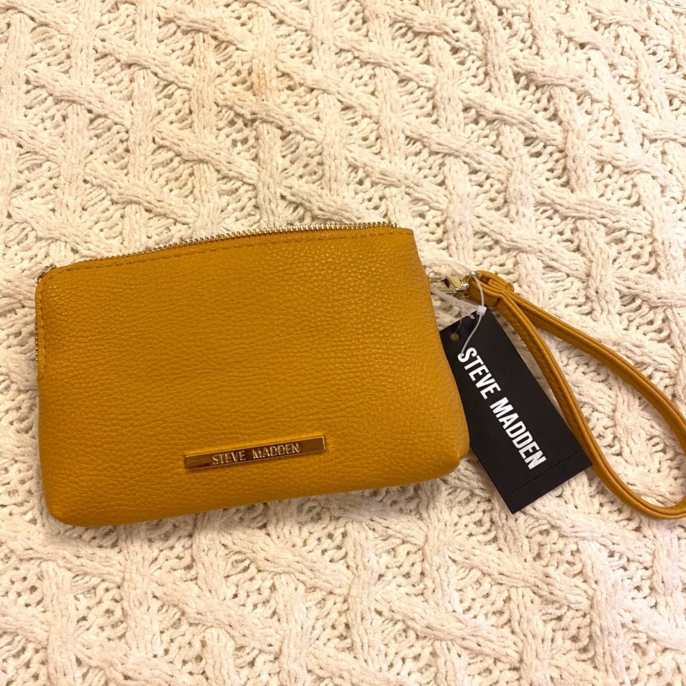 Steve Madden Wristlet- Mustard